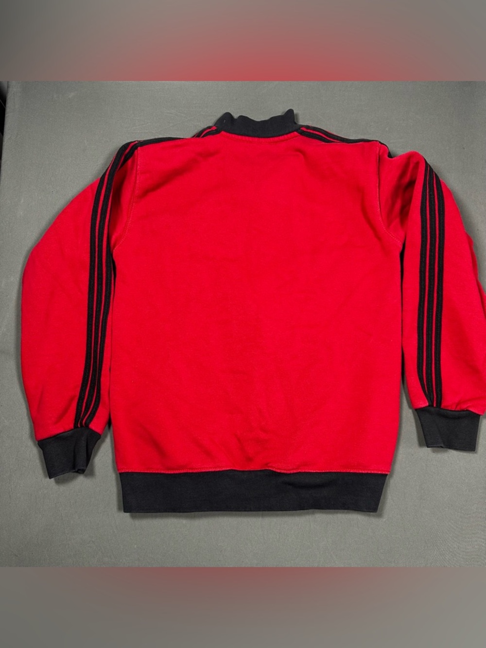 Men's Black Half Zip Sweatshirt Size L Textured Ribbed Panel Pullover Baggy Fit - Picture 2 of 5